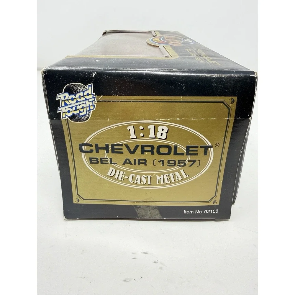 Road‎ Tough 1957 Red Chevrolet Bel Air Convertible Die cast Car 1:18 NIB